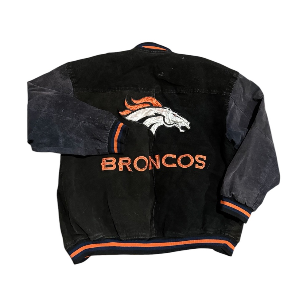 NFL Broncos suede varsity jacket